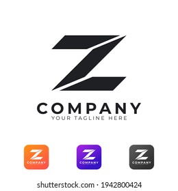 Resumen creativo Letra inicial Z logo moderno y elegante. Estilo de flecha de forma geométrica negra. Usable para logotipos de empresas y marcas. Elemento de plantilla Ideas de diseño de logotipo de vectores planos. Vector Eps10