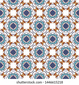 Creative abstract Islamic traditional pattern style background. Stylish fabric print with ethnic ornate design