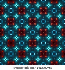 Creative abstract Islamic traditional seamless pattern style background. Stylish fabric print with ethnic ornate design