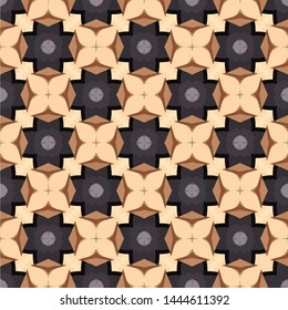 Creative abstract Islamic traditional seamless pattern style background. Stylish fabric print with ethnic ornate design