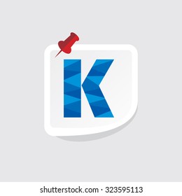 creative abstract K alphabet vector illustration 