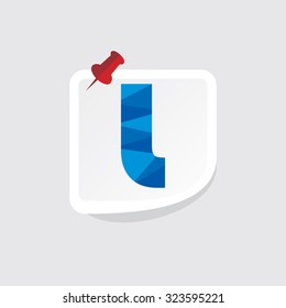 creative abstract L alphabet vector illustration 