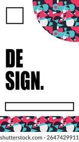 Creative abstract layout with bold shapes and editable sections. Ideal for posters, templates, flyers, and digital projects. Features modern patterns and open space for customization.