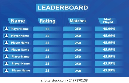 creative Abstract Leaderboard Game Vectors design