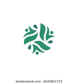 Creative Abstract Leaf Beauty Logo. leaf icon dynamic green color wellness