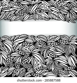 Creative Abstract Leaf Invitation Card,  Vector Illustration EPS10