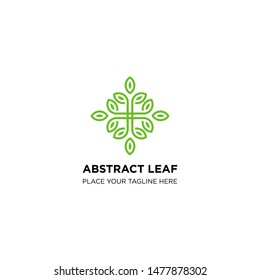 Creative Abstract Leave Logo Templates. Boutique Leaf Designs