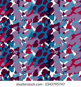 Creative abstract leopard skin seamless pattern. Textured camouflage background. Trendy animal fur wallpaper. Design for fabric, textile, wrapping paper, cover, poster, Illustration