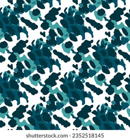 Creative abstract leopard skin seamless pattern. Textured camouflage background. Trendy animal fur wallpaper. Design for fabric, textile, wrapping paper, cover, poster, Illustration