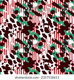 Creative abstract leopard skin seamless pattern. Textured camouflage background. Trendy animal fur wallpaper. Design for fabric, textile, wrapping paper, cover, poster, Illustration