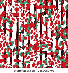 Creative abstract leopard skin seamless pattern. Textured camouflage background. Trendy animal fur wallpaper. Design for fabric, textile, wrapping paper, cover, poster, Illustration