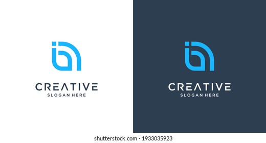 Inspiración en el diseño del logotipo de la letra abstracta B creativa