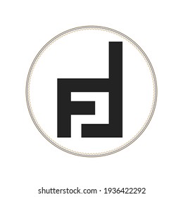 Creative abstract letter df logo design. Linked letter fd logo design.