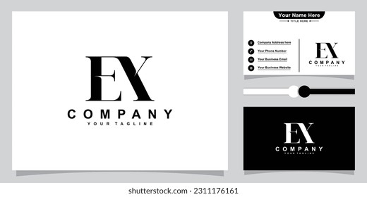 Creative abstract letter EX logo design vector