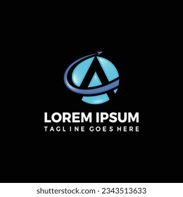 Resumen creativo Una plantilla de logotipo de degradado de letras