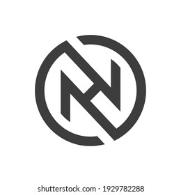 Creative abstract letter hn logo design. Linked letter nh logo design.