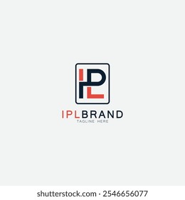 Creative abstract letter IPL logo design. Linked letter IPL logo design.

