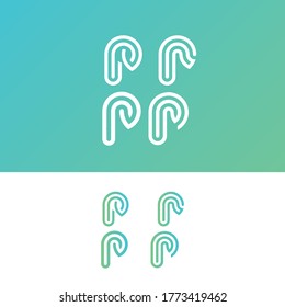 creativo concepto del logo de la letra abstracta P. Diseño del logo Minimalis. Logo creativo. símbolo de vector de icono