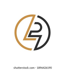 Creative abstract letter pl logo design. Linked letter pl logo design with border.