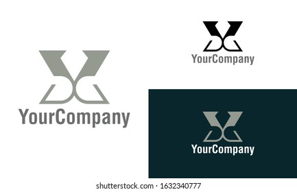 Creative abstract letter V G logo icon design template elements. Vector logo template for company.