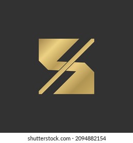 Diseño del logotipo XS de letras abstractas creativas. Diseño del logotipo SX de letras vinculadas.