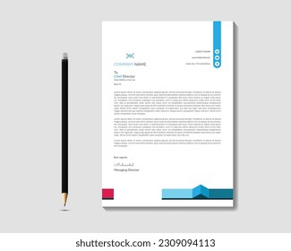 Licencia creativa abstracta de membrete degsin. Letrero profesional de negocios, diseño de folletos de boletines de revistas.