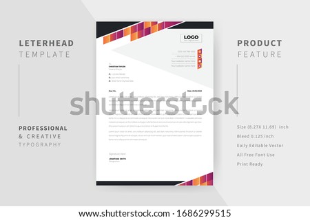 Creative Abstract letterhead Design  template.