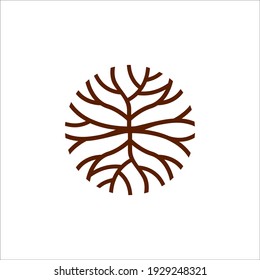 Creative abstract life root color on white background vector logo design template