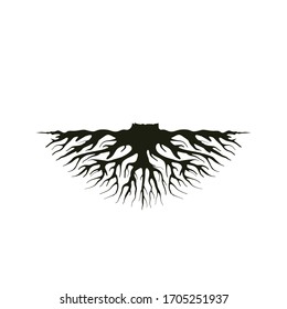 Creative abstract Life root on white background vector logo design template. 