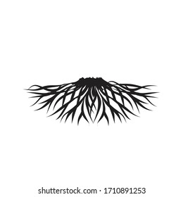 Creative abstract Life root on white background vector logo design template. 