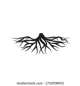 Creative abstract Life root on white background vector logo design template. 