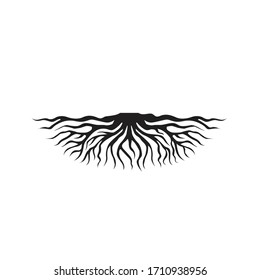 Creative abstract Life root on white background vector logo design template. 