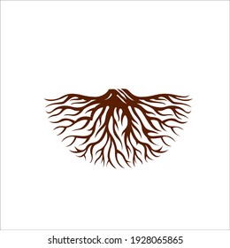 Creative abstract life root on white background vector logo design template 