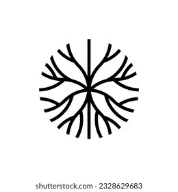 Creative abstract Life root on white background vector logo design template.