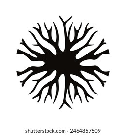 Creative abstract Life root on white background vector logo design template