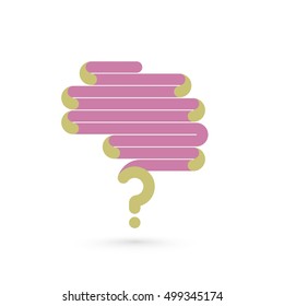 Creative abstract line concept of the human brain