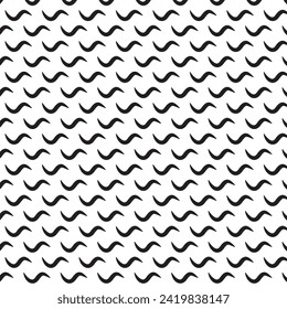 El doodle de línea abstracta creativo es un patrón impecable. fondo de fondo de dibujo de onda de lápiz negro