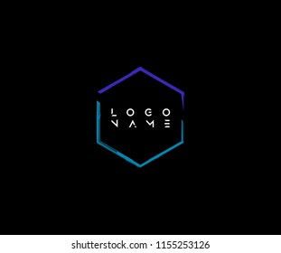 Creative Abstract Line Stroke Polygonal Logo Template