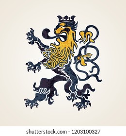 Creative Abstract Lion Logo Design Illustration