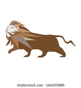 Creative Abstract Lion Logo Design Illustration
