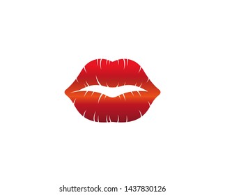 Creative Abstract Lips Mouth Logo Design Vector Symbol Illustration