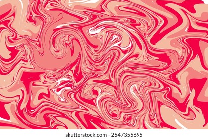 Creative Abstract liquid background with teal and light red waves, retro style. Colorful fluid wavy background in teal and light red color.