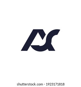 Creative AS Abstract Logo - Awesome AS Modern Letter Logo Design - AS Logo Mark  - AS Letter Logo Vector Template