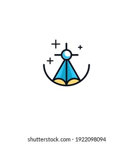 Logo de Creative Resumen. Impresionante Logo Resumen. Logotipo de vela