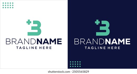 Creative Abstract Logo B Medical, Design Inspiration, Illustration, Vector