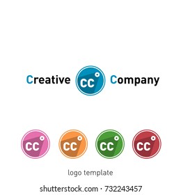 Creative abstract logo design template for a 360 degrees company. Logo set, vector illustration.