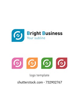Creative abstract logo design template. Logo set, vector illustration.