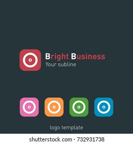 Creative abstract logo design template. Logo set, vector illustration.