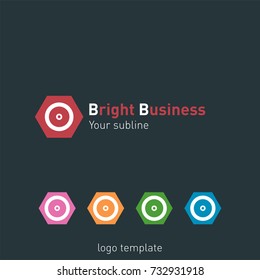 Creative abstract logo design template. Logo set, vector illustration.