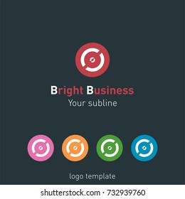 Creative abstract logo design template. Logo set, vector illustration.